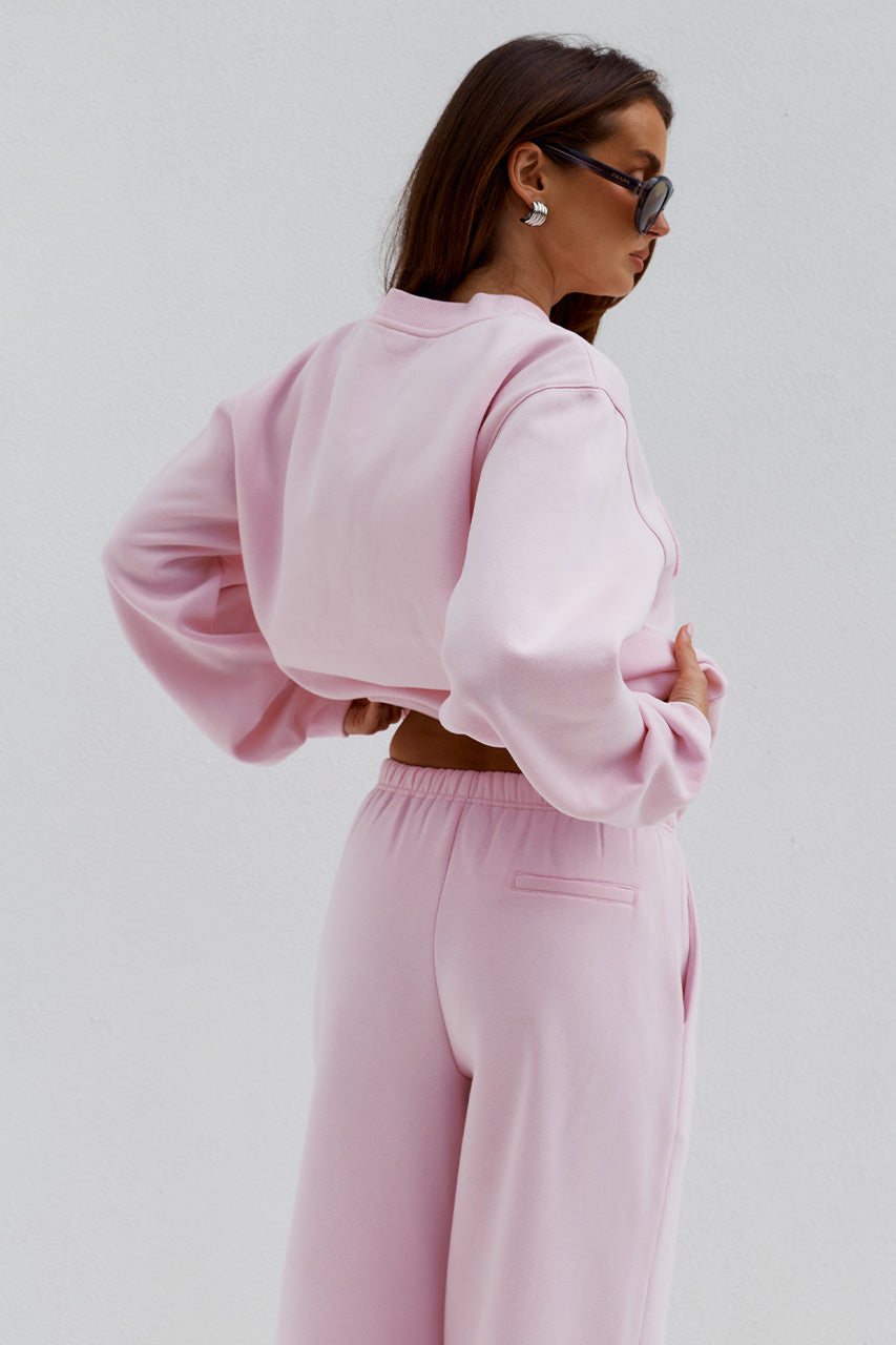 RNWY CREW NECK SWEATER - BALLET PINK - RNWYCREWNECKSWEATERxSHOBILOWRISETRACKPANTS-BALLETPINK-7