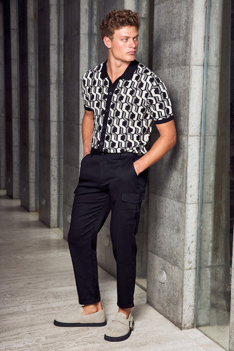 CRUISE TAPERED CARGO PANT - BLACK