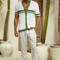 BRODY SHIRT - KHAKI/WHITE