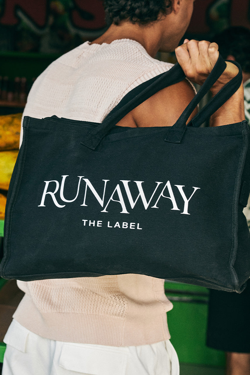RUNAWAY CANVAS BAG - BLACK - RUNAWAYCANVASBAG-BLACK