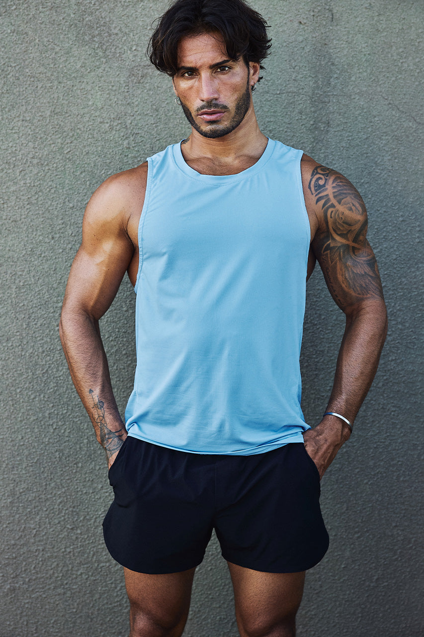 RUNAWAY MUSCLE TANK TOP - BLUE