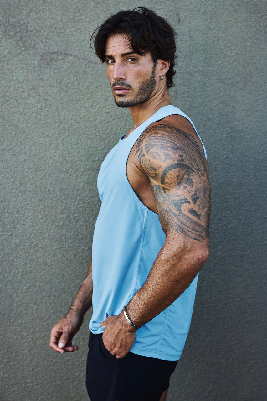RUNAWAY MUSCLE TANK TOP - BLUE