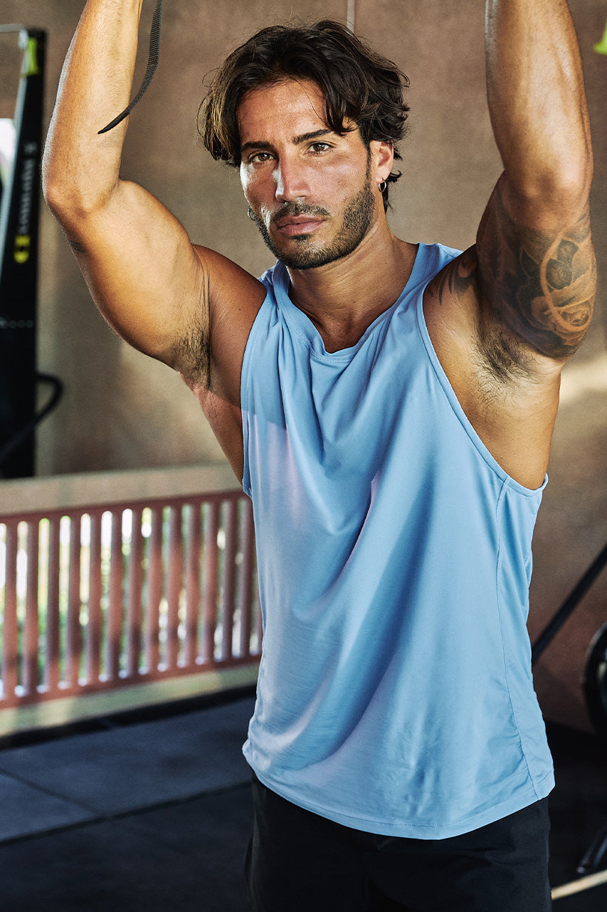RUNAWAY MUSCLE TANK TOP - BLUE