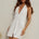SADIE V-NECK MINI DRESS - WHITE
