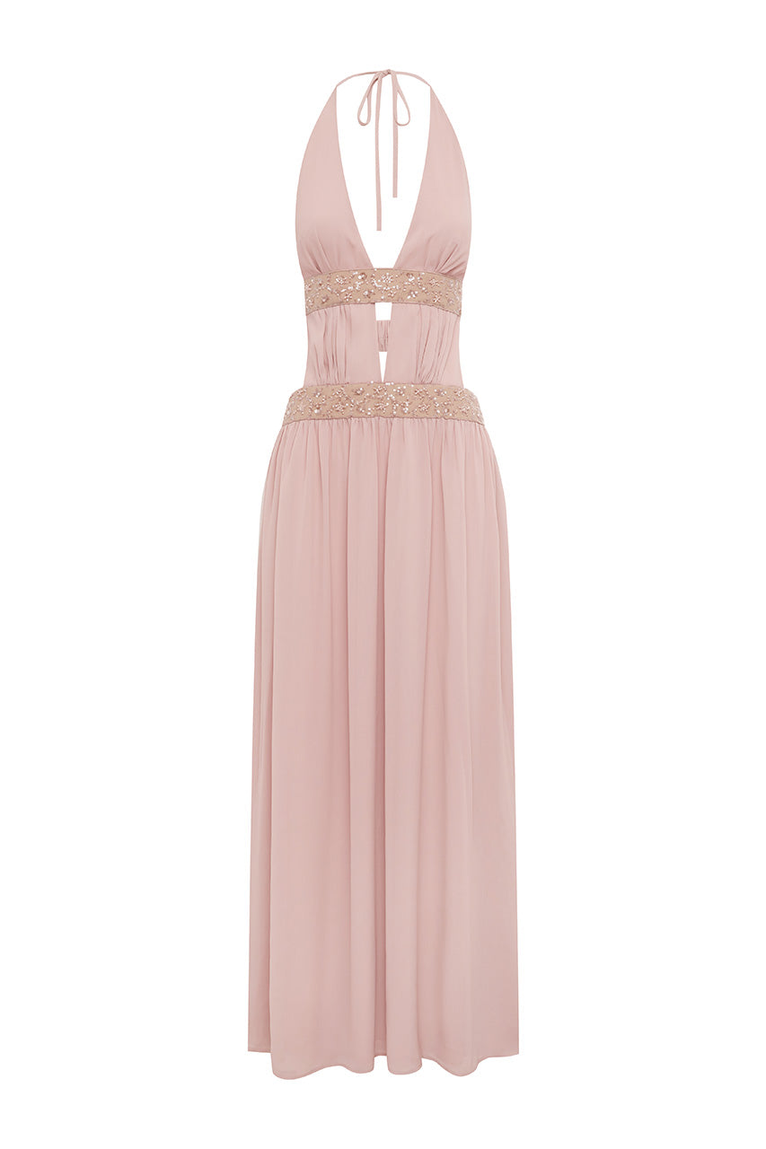 SAFINO HALTER LOW PLUNGE MAXI DRESS - BLUSH - SAFINOHALTERLOWPLUNGEMAXIDRESS-BLUSH_cb77d4cc-d06b-45f0-85ec-218e2775c4fb