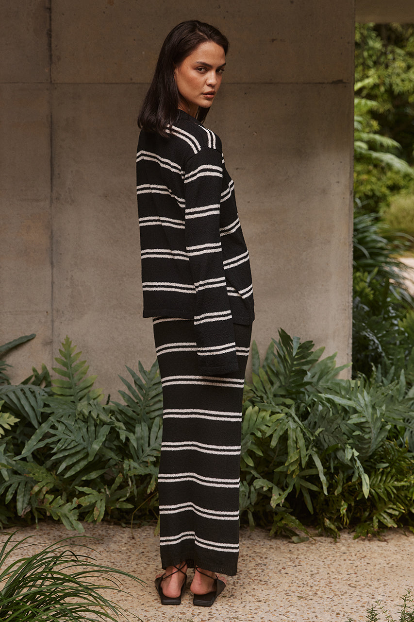 SALONE MAXI SKIRT - BLACK/CREAM - SALONE-TOP-X-MAXI-SKIRT-BLACK-CREAM-_1_9e54d254-5291-481a-892e-3277b240f4ec