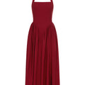 SAMMI HALTER MIDI DRESS - WINE
