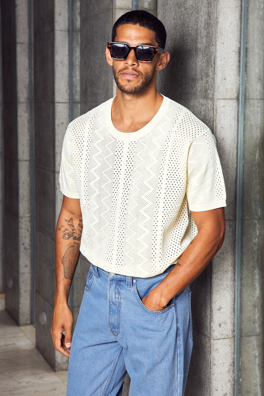 SANDER SHORT SLEEVE KNIT TOP - LEMON - SANDERSHORTSLEEVEKNITTOP-LEMON-1