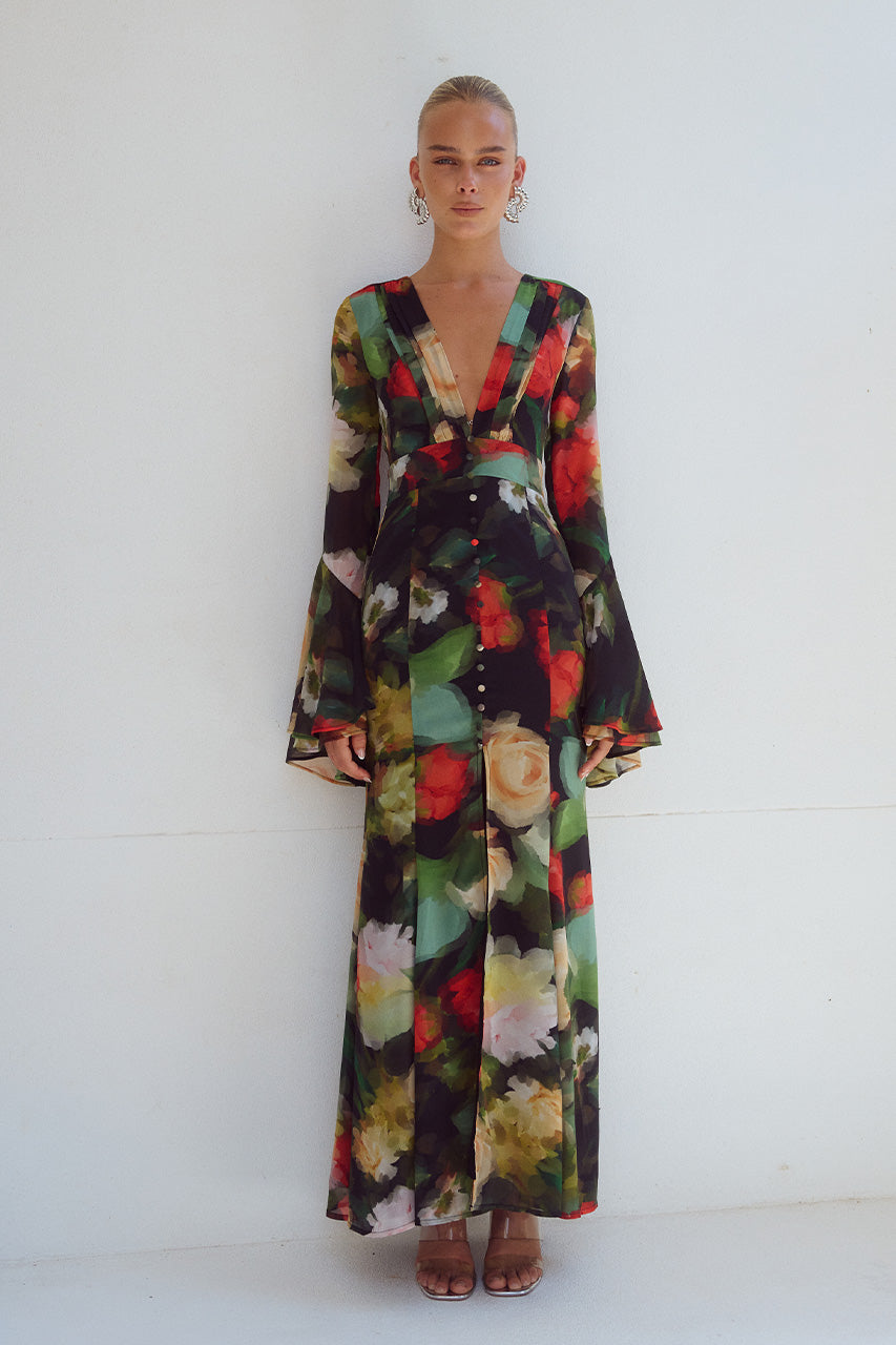 SARI MAXI DRESS - ASHA PRINT