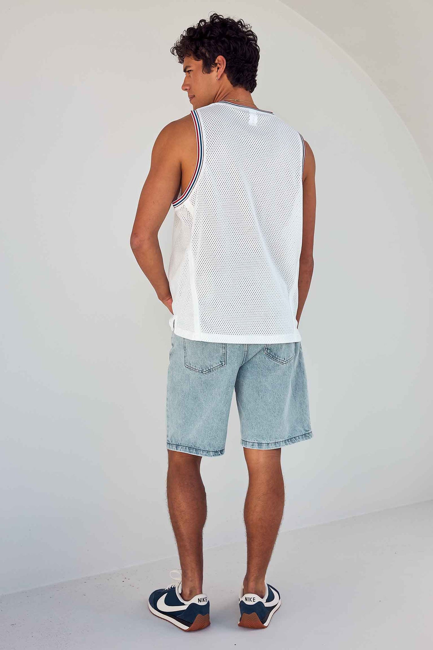 SERGIO BASKETBALL TANK - WHITE MULTI