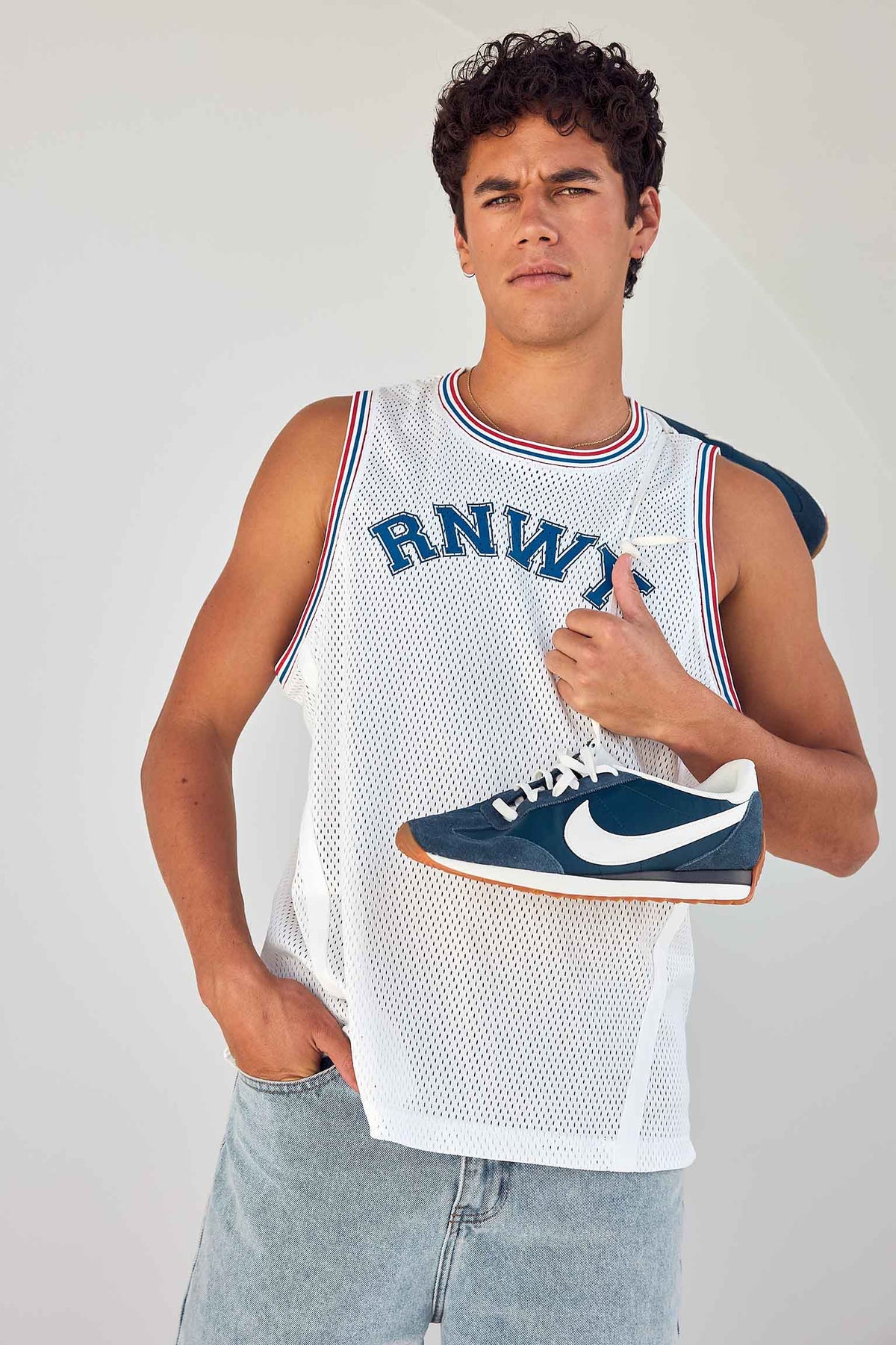SERGIO BASKETBALL TANK - WHITE MULTI - SERGIOBASKETBALLTANKWHITEMULTI