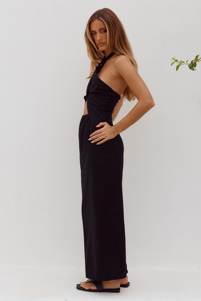 SHELLIE KEYHOLE HALTER MIDI DRESS - BLACK - SHELLIEKEYHOLEHALTERMIDIDRESS-BLACK-06