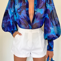 Calista Shirt - Blue Floral