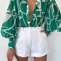 FLEETWOOD BLOUSE - GIANI GREEN