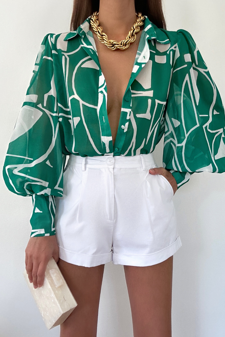 FLEETWOOD BLOUSE - GIANI GREEN