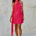 FLORENZA SASH DRESS - FUCHSIA