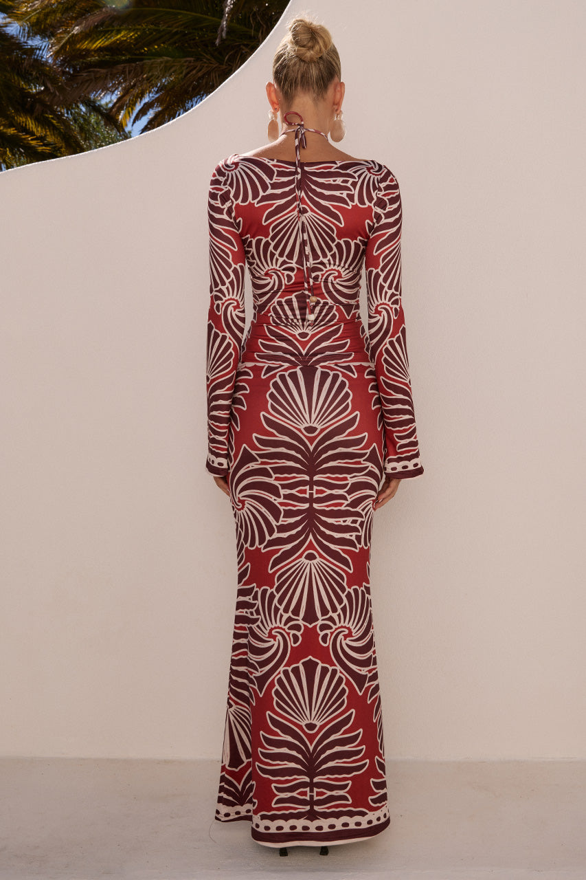 SIENNA SLEEVED TOP - BRODIE RED - SIENNASLEEVEDTOPXSIENNAMAXISKIRT-BRODIERED_-2
