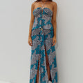 SKYLAR RUCHED MAXI SKIRT - DANTE TEAL