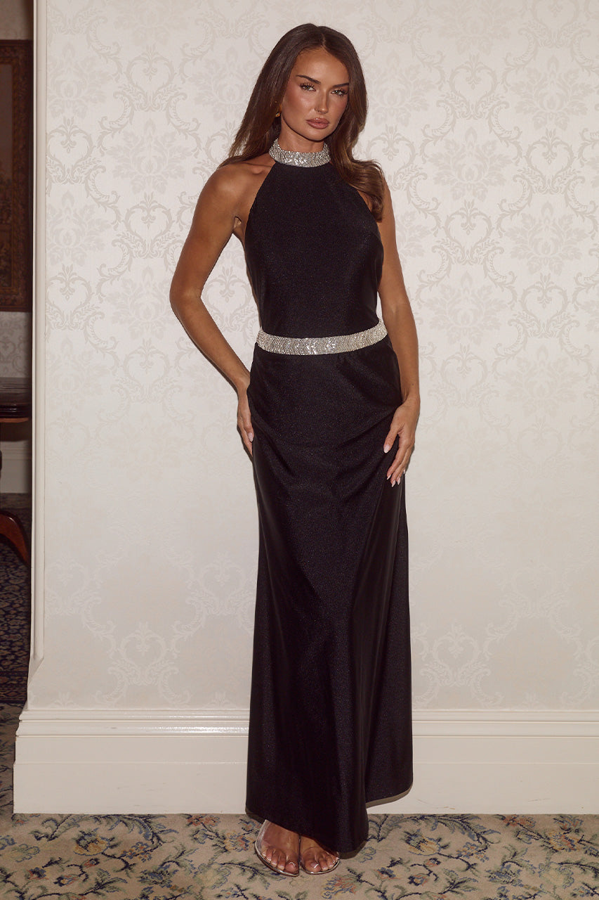 SORREL HALTER OPEN BACK MAXI DRESS - BLACK XXL - SORRELHALTEROPENBACKMAXIDRESS-BLACK-2