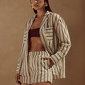 SUNMOR SHORT - VORY STRIPE