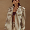 SUNMOR SHIRT - VORY STRIPE