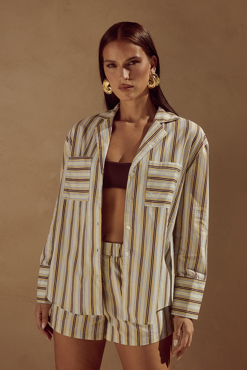 SUNMOR SHIRT - VORY STRIPE XXL - SUNMORSHIRTXSHORTVORYSTRIPE_4