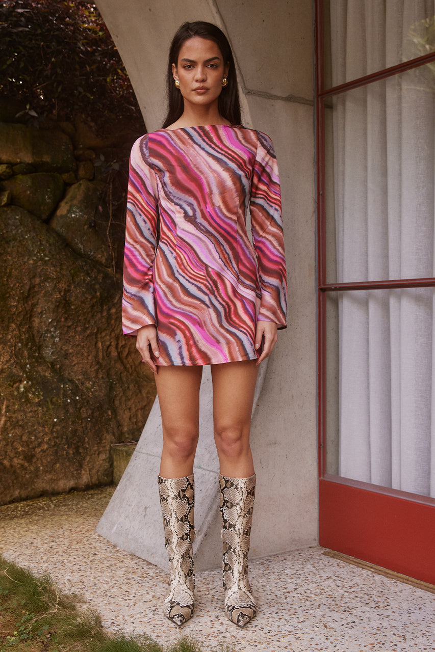 HERLANI MINI DRESS - APOSTLE PRINT - SW-2405240690