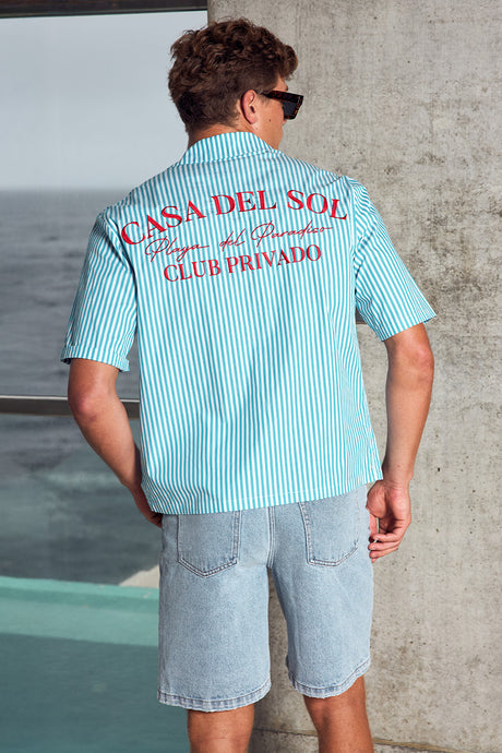 SYLAS SHORT SLEEVE SHIRT - BLUE STRIPE