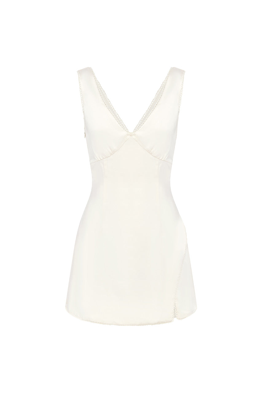TERESA MINI DRESS - IVORY - TERESAMINIDRESS