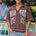 TEXAS WILD WEST SHORT SLEEVE SHIRT - CHOCOLATE