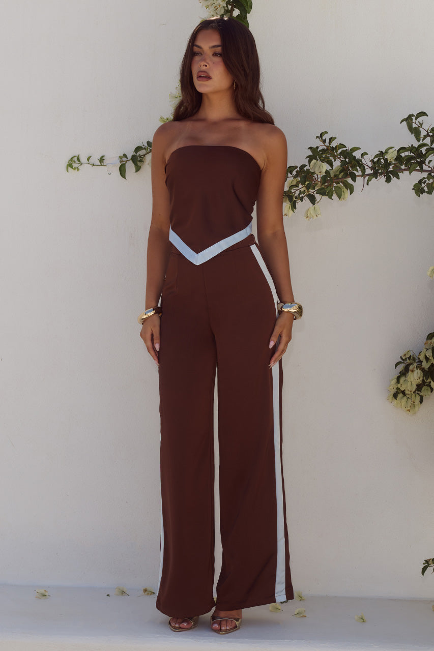 TURNER PANT - CHOCOLATE/SKY BLUE XXL - TINASCARFTOPXTURNERPANT-CHOCOLATESKYBLUE-7