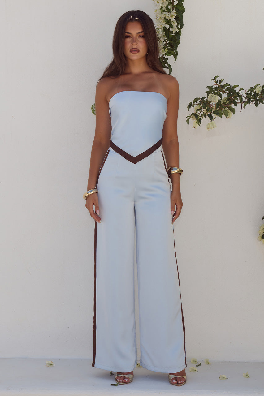 TURNER PANT - SKY BLUE/CHOCOLATE