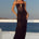 TISHA SHEER MAXI DRESS AND BELLA BRIEF - BLACK