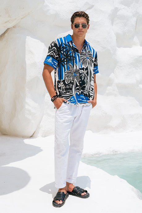TROPEZ SHIRT - BLUE/BLACK