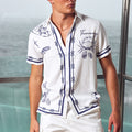 TUSCANY SHORT SLEEVE SHIRT  - TUSCON WHITE/NAVY