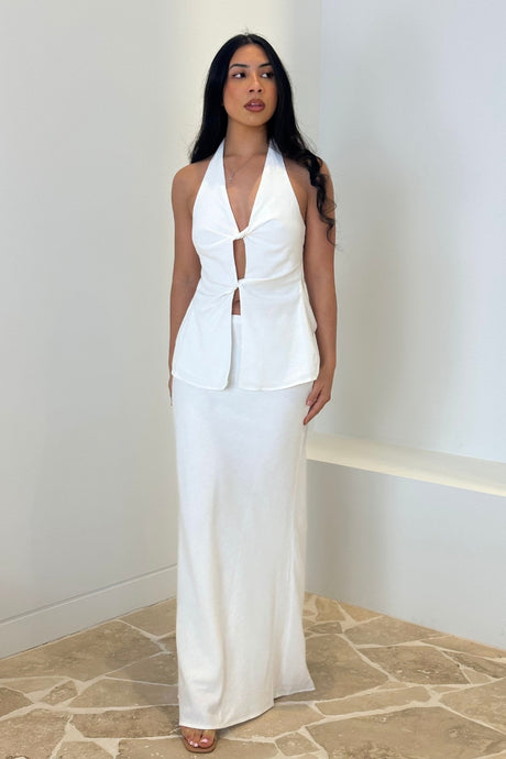 ROBYN MAXI SKIRT - WHITE