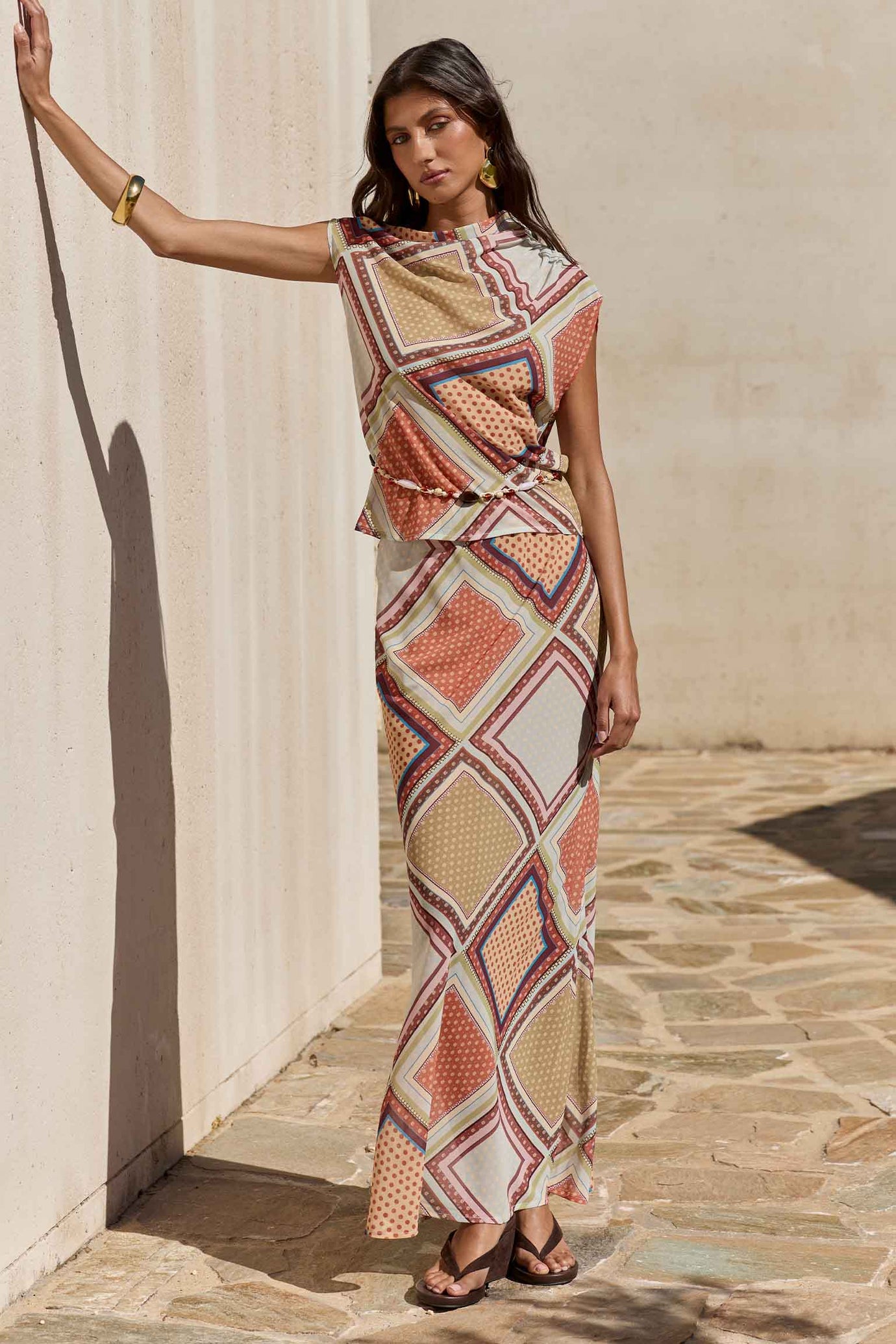 VALENCIA LOW WAISTED MAXI SKIRT  - VALENCIA GREEN