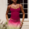VALERIE LACE TRIM BUSTIER - PLUM