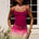 VALERIE LACE TRIM BUSTIER - PLUM