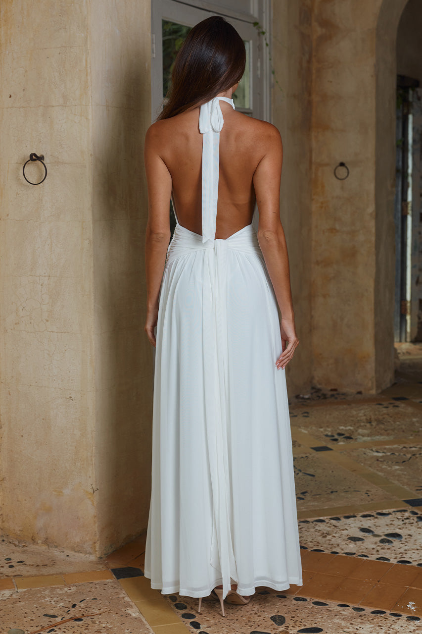 VANESSA HIGH NECK MAXI DRESS - WHITE - VANESSA_HIGH_NECK_MAXI_DRESS_-_WHITE-05
