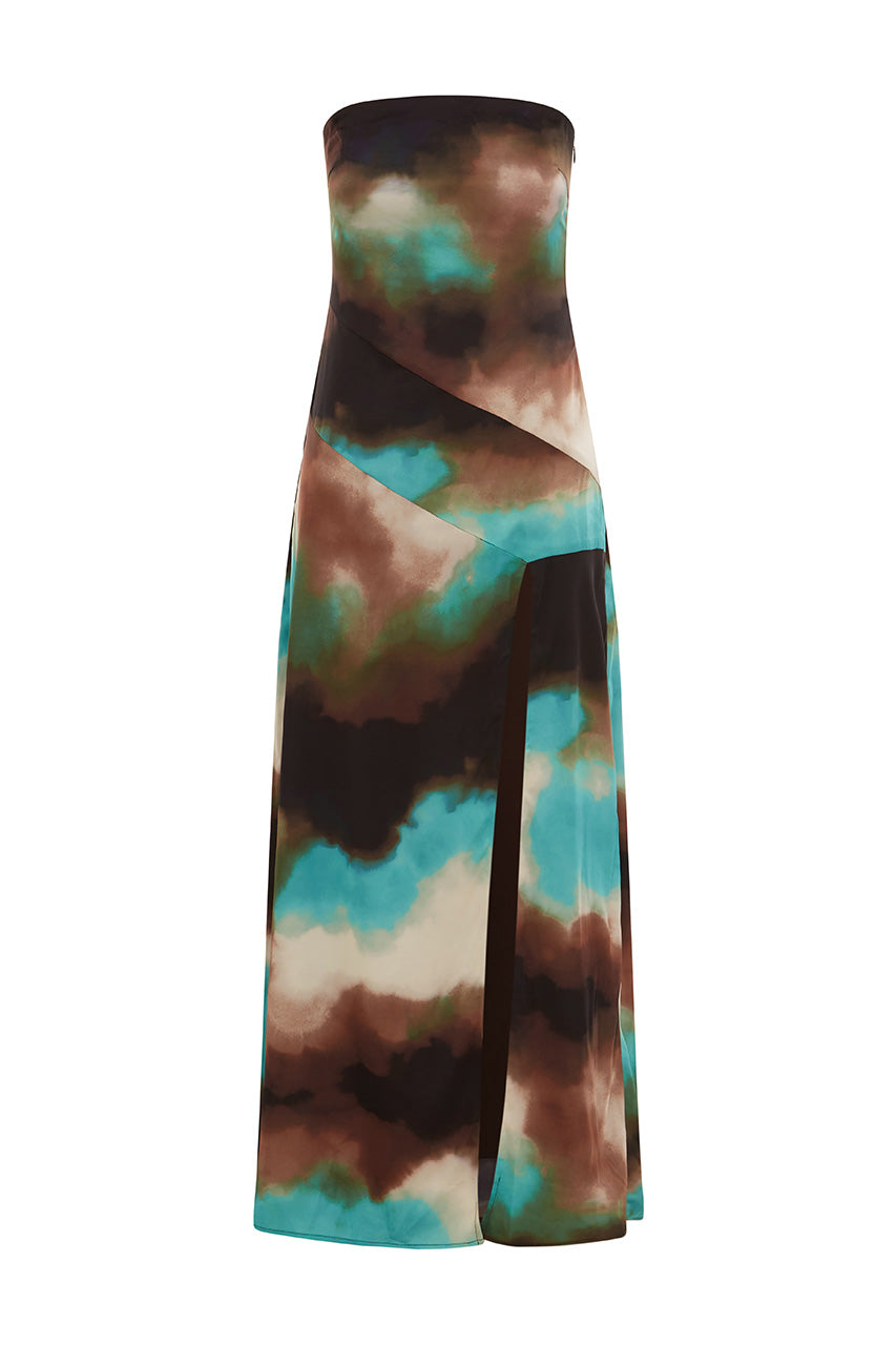 VEGA STRAPLESS MAXI DRESS - VEGA CHOCOLATE - VEGASTRAPLESSDRESS