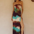 VEGA STRAPLESS MAXI DRESS - VEGA CHOCOLATE
