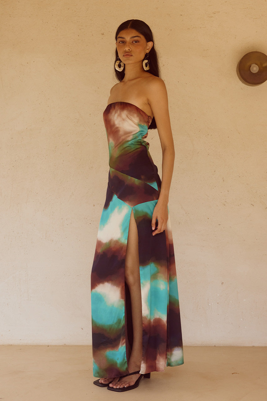VEGA STRAPLESS MAXI DRESS - VEGA CHOCOLATE - VEGASTRAPLESSMAXIDRESSVEGACHOC_3