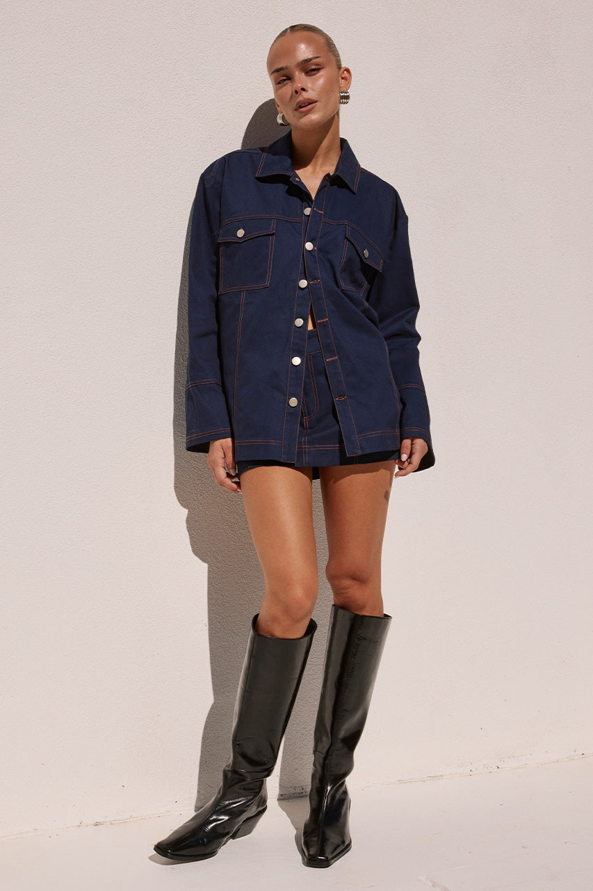 VERONICA JACKET - NAVY XXL - VERONICAJACKETXVERONICAMINISKIRT-NAVY-6