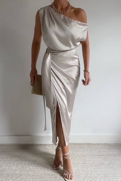 CHARISMA MIDI DRESS - CHAMPAGNE
