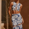 LANI KELANI TOP - NAVY FLORAL