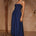 KELANI LUXE MIDI DRESS - NAVY
