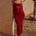 LAMOURA MIDI DRESS  - WINE