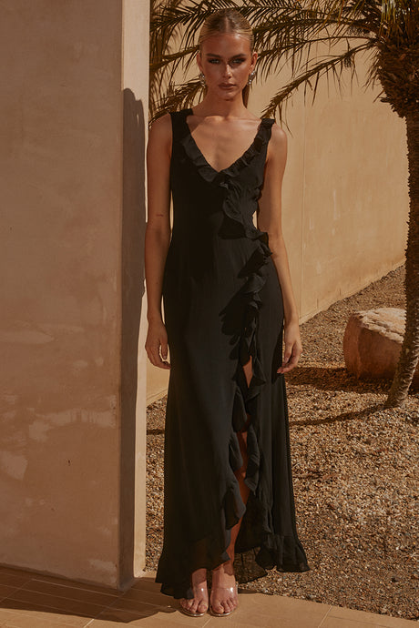 SUZANNAH MAXI DRESS - BLACK