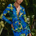ROMANCE MESH TOP - BLUE FLORAL